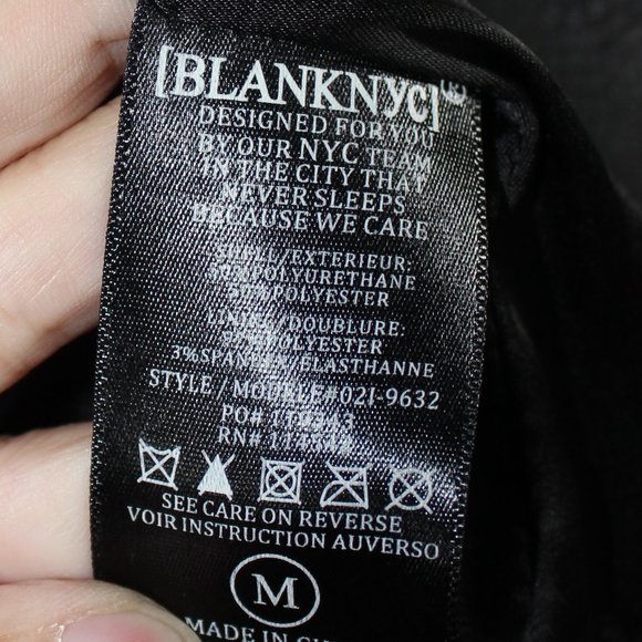 BlankNYC Black Vegan Leather Moto Jacket Black Hardware Multiple Sizes - Picture 15 of 15